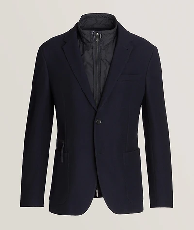 High Performance Jersey Wool-Blend Down Jacket