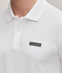 Classic Pique Leather Tab Polo