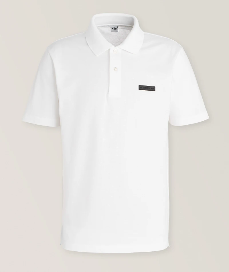 Classic Pique Leather Tab Polo