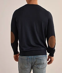 Elbow Patch Wool-Cashmere Sweater