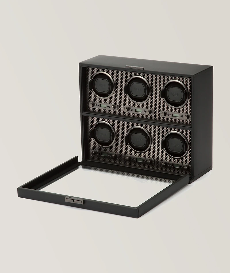 Axis Six Piece Watch Winder With Storage