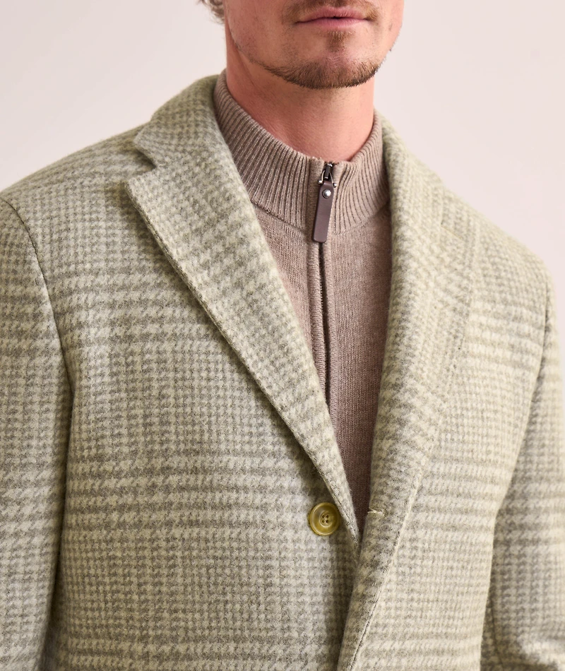 Glen Check Wool-Cashmere Overcoat
