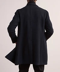 Houndstooth Wool-Cashmere Overcoat