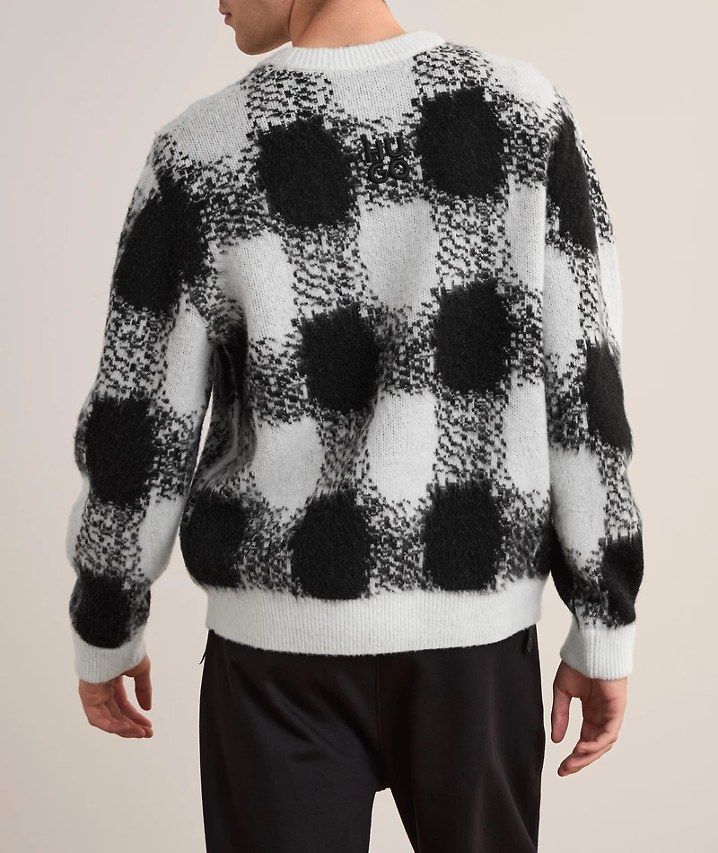 Check Wool-Blend Sweater