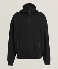 Cotton Quarter-Zip Hooded Sweater