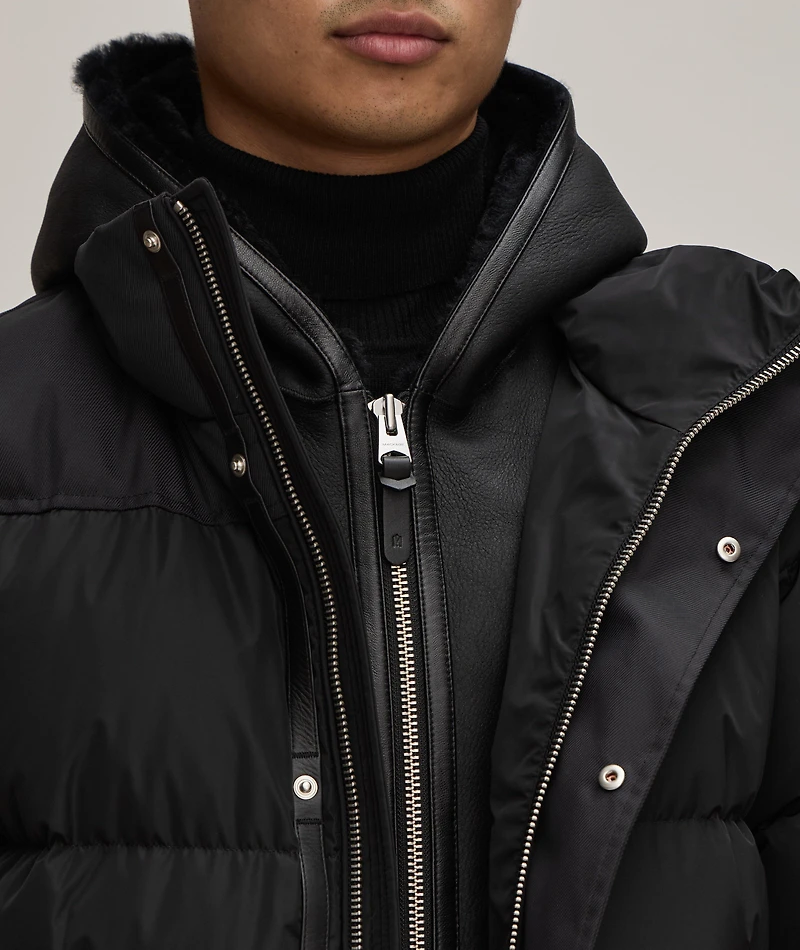 Riley Removable Bib Shearling Jacket