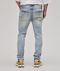 P001 Distressed Paint Splattered Jeans