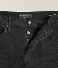 P001 Stretch-Cotton Oil 3D Resin Jeans