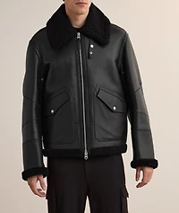 Atlas Shearling & Leather Aviator Jacket