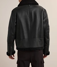 Atlas Shearling & Leather Aviator Jacket