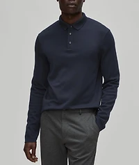 Larion Wool-Blend Bamboo Polo