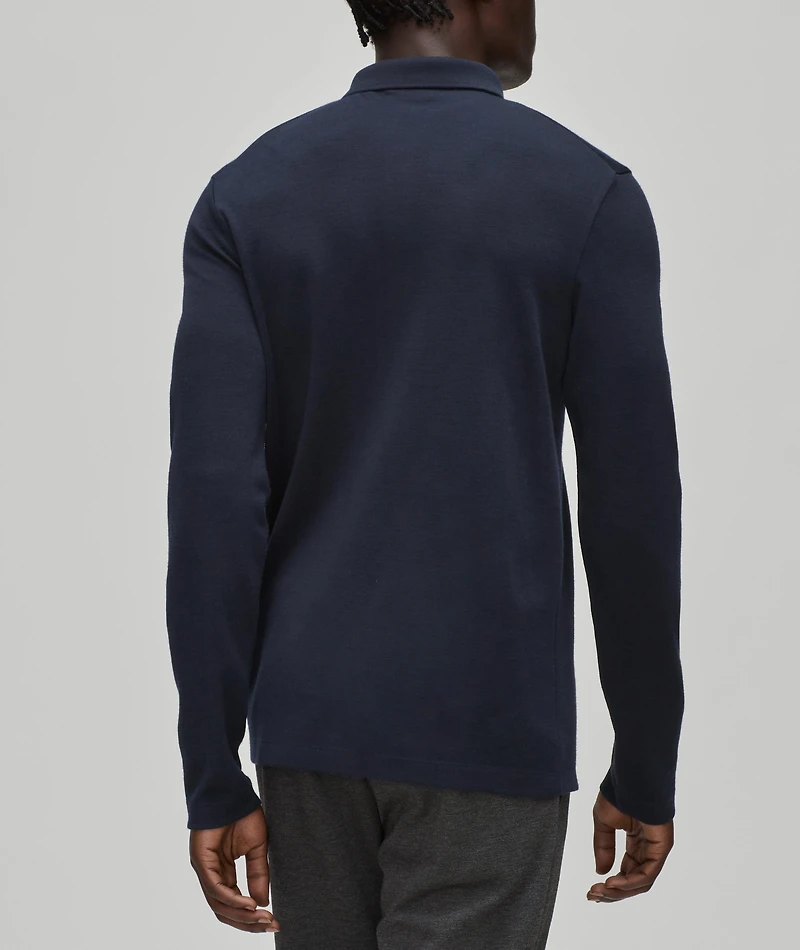 Larion Wool-Blend Bamboo Polo