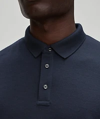Larion Wool-Blend Bamboo Polo
