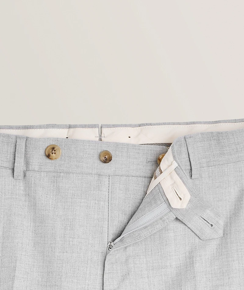 Santios Shaped Fit Pleated Wool Blend Pants