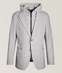 Gilo Stretch-Wool Blend Insert Sport Jacket