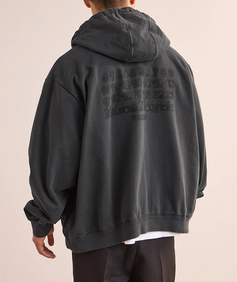Numeric Logo Back Hooded Sweater