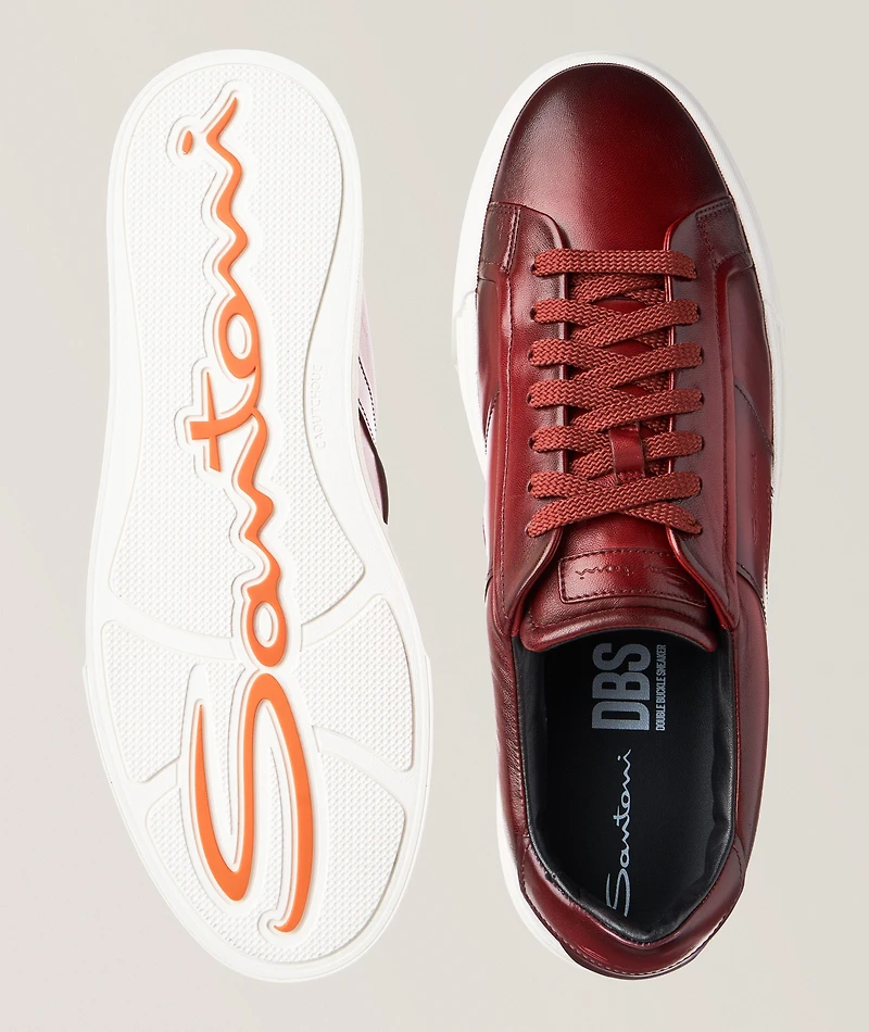 Burnished Nappa Leather Sneakers