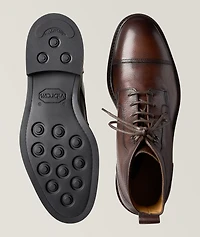 Burnished Pebbled Leather Boots
