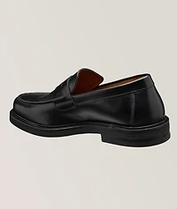 Polished Leather Penny Loafers