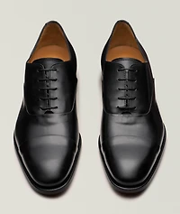 Burnished Leather Cap-Toe Oxfords