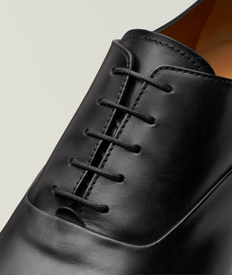 Burnished Leather Cap-Toe Oxfords