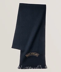 Embroidered Virgin Wool Scarf