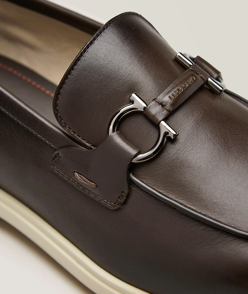 Cosimo Double Gancio Leather Loafers
