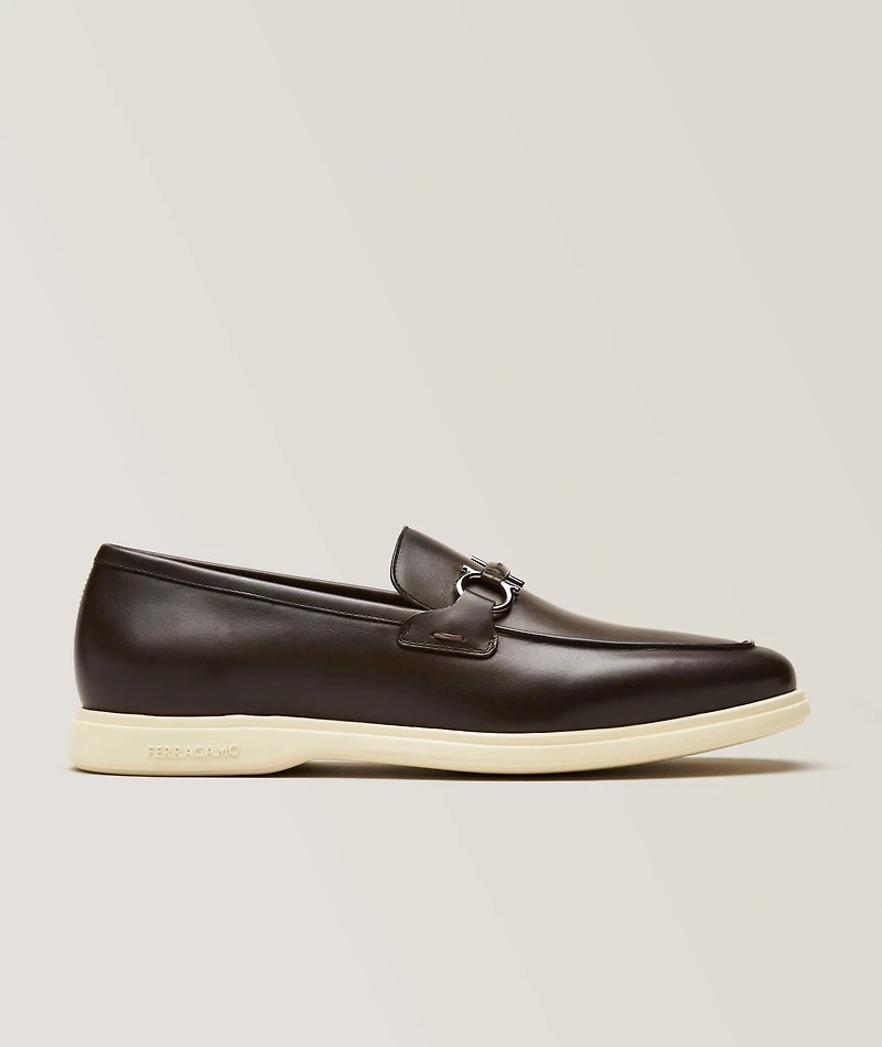 Cosimo Double Gancio Leather Loafers