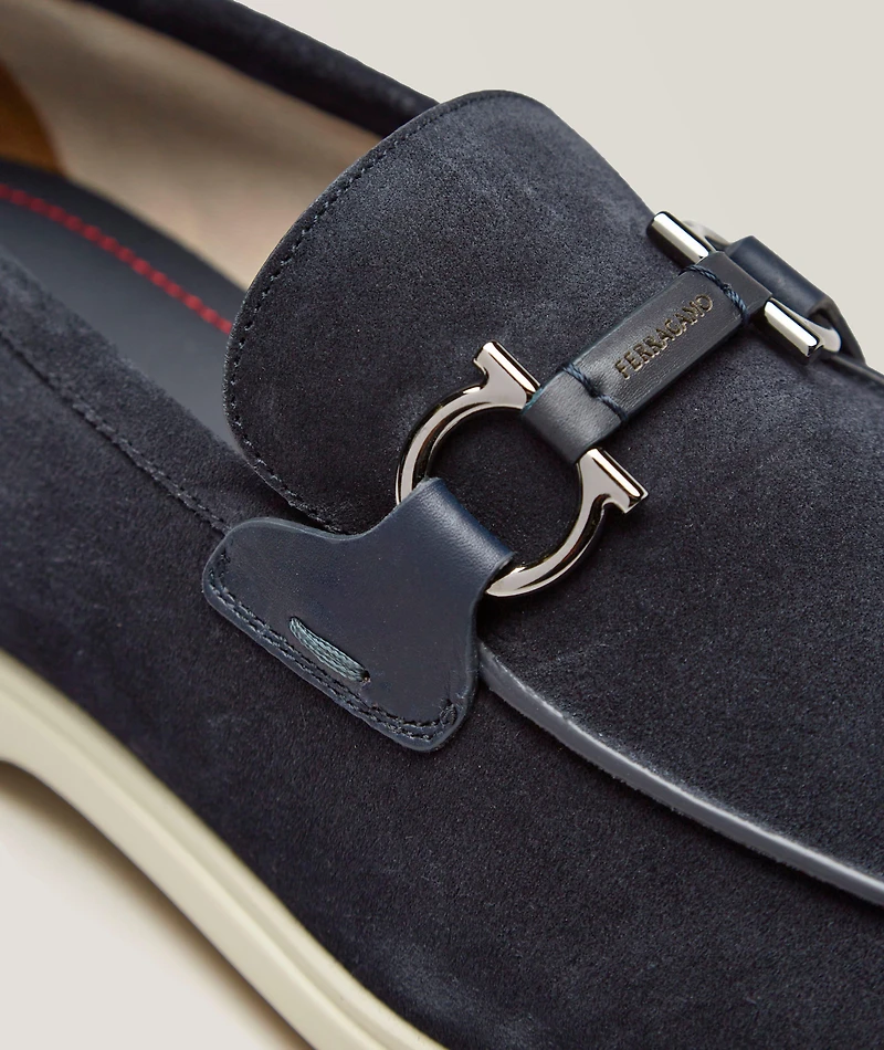 Cosimo Double Gancio Suede Loafers