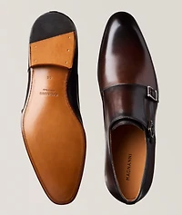 Eros Burnished Leather Double Monkstraps