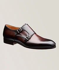 Eros Burnished Leather Double Monkstraps