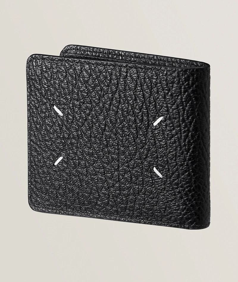 4 Stitch Grain Leather Bifold Wallet 