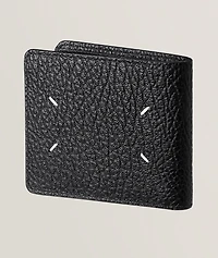 4 Stitch Grain Leather Bifold Wallet 