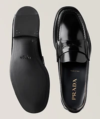 Brushed Spazzolato Leather Loafers