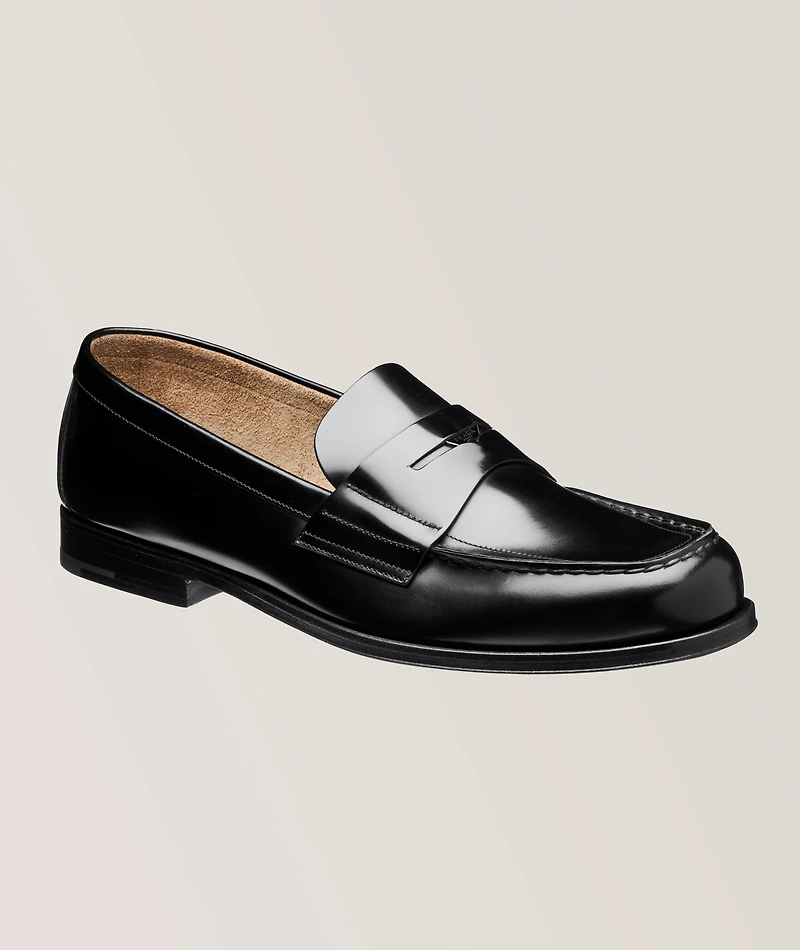 Brushed Spazzolato Leather Loafers