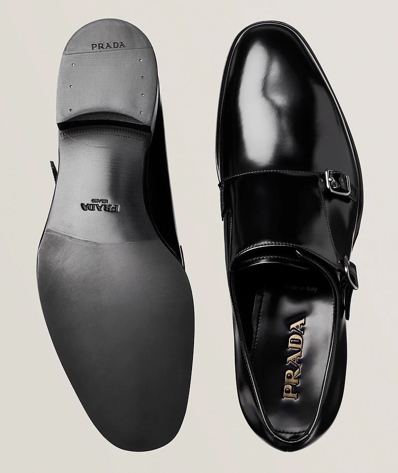 Brushed Spazzolato Leather Monkstraps