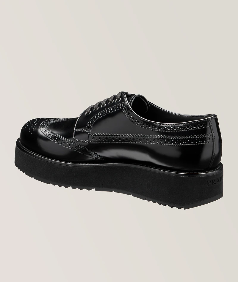 Brushed Leather Derby Brogues