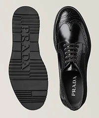 Brushed Leather Derby Brogues