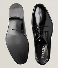 Brushed Spazzolato Leather Lace-Up  Derbies