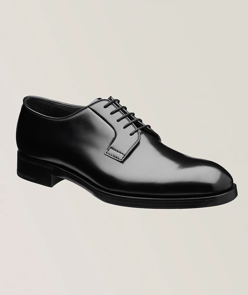 Brushed Spazzolato Leather Lace-Up  Derbies