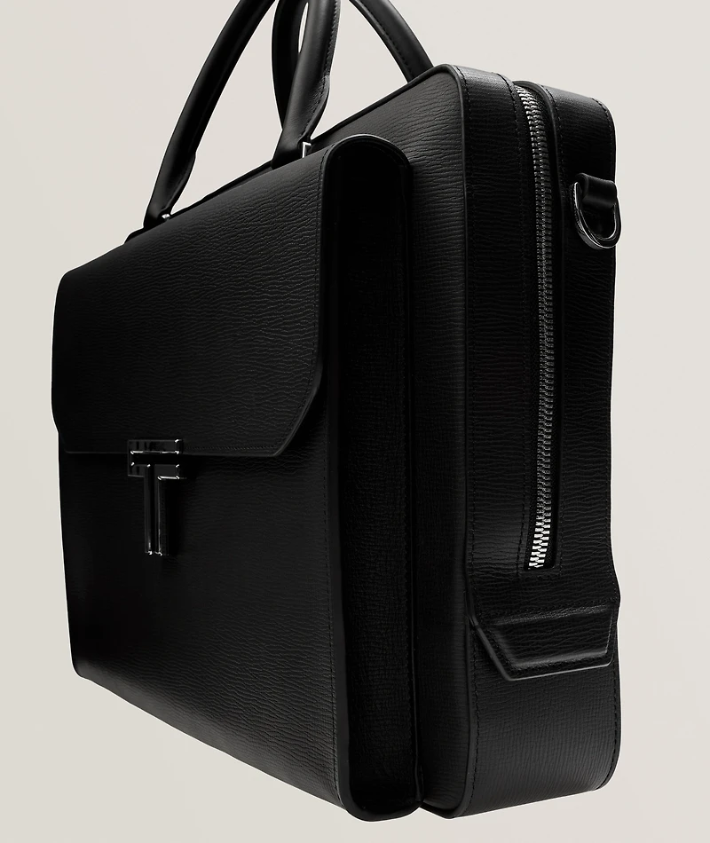 Turin Savona Leather Slim Briefcase 