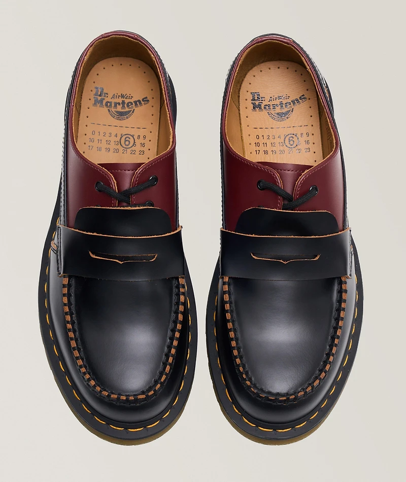 X Dr. Martens Leather Penny Loafers