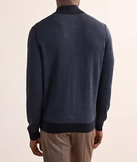 Birdseye Virgin Wool Full-Zip Sweater