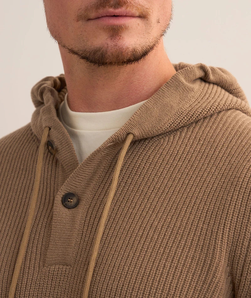 Colourblock Virgin Wool Hooded Sweater
