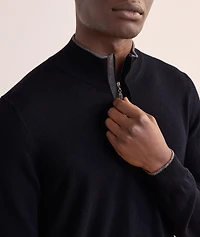 Wool-Blend Half-Zip Sweater
