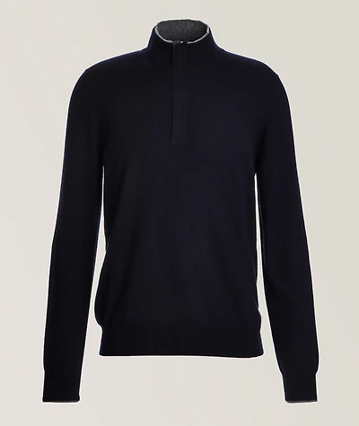 Wool-Blend Half-Zip Sweater