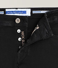 Nick Metal Logo Patch Slim Jeans