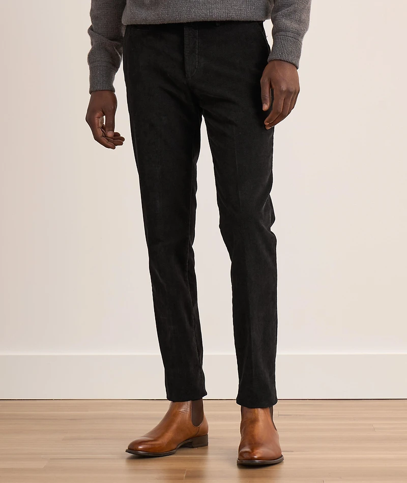 Slim Fit Textured Velour Pants