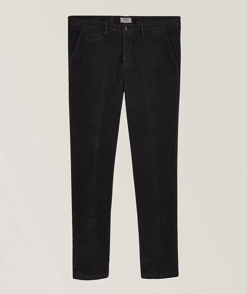 Slim Fit Textured Velour Pants