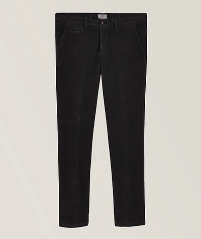 Slim Fit Textured Velour Pants